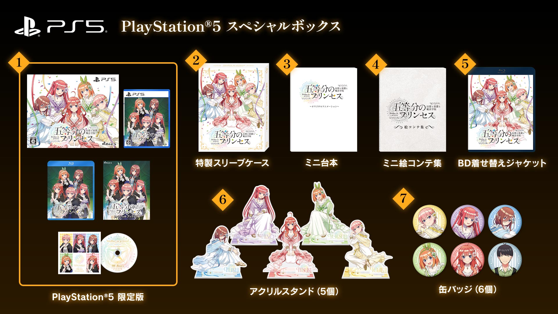五等分の花嫁 switch 4本セット PS4/Switch『五等分の花嫁～彼女と交わす五つの約束～』限定版